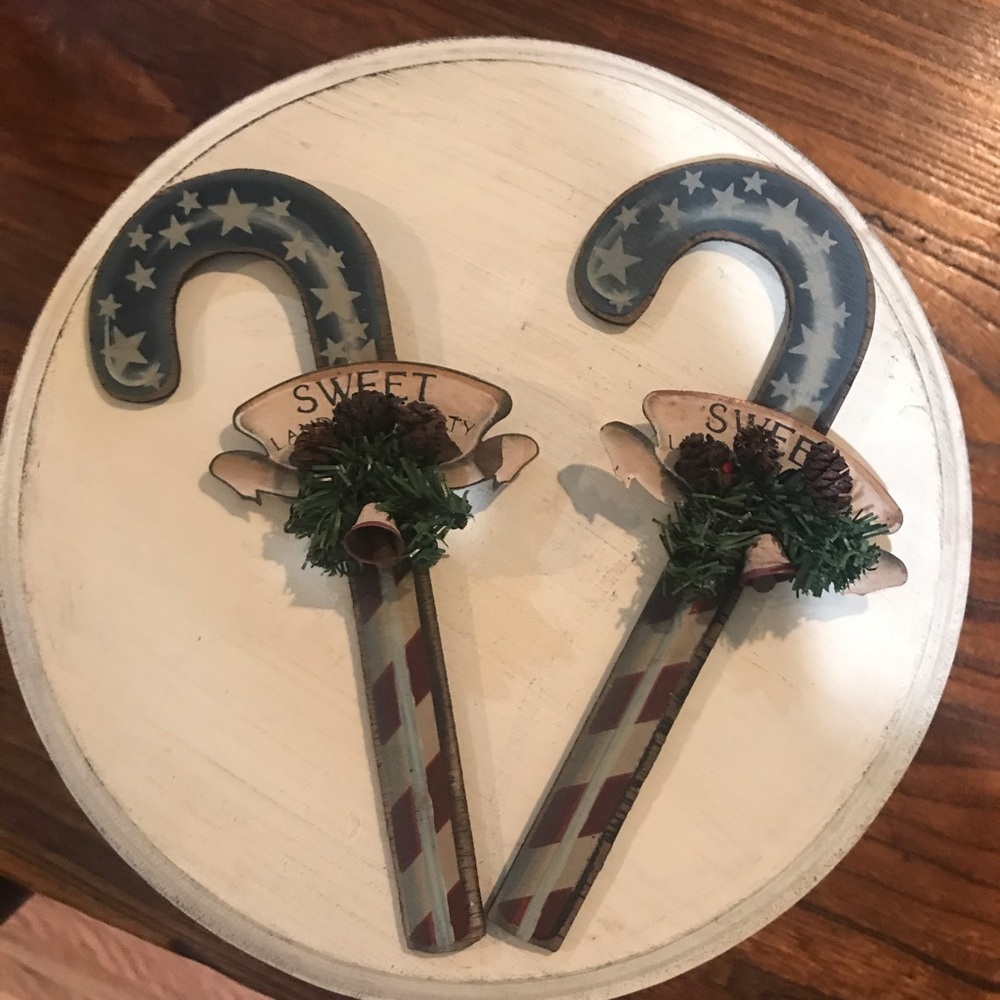 🇺🇸 Vintage Americana Candy Cane Ornament